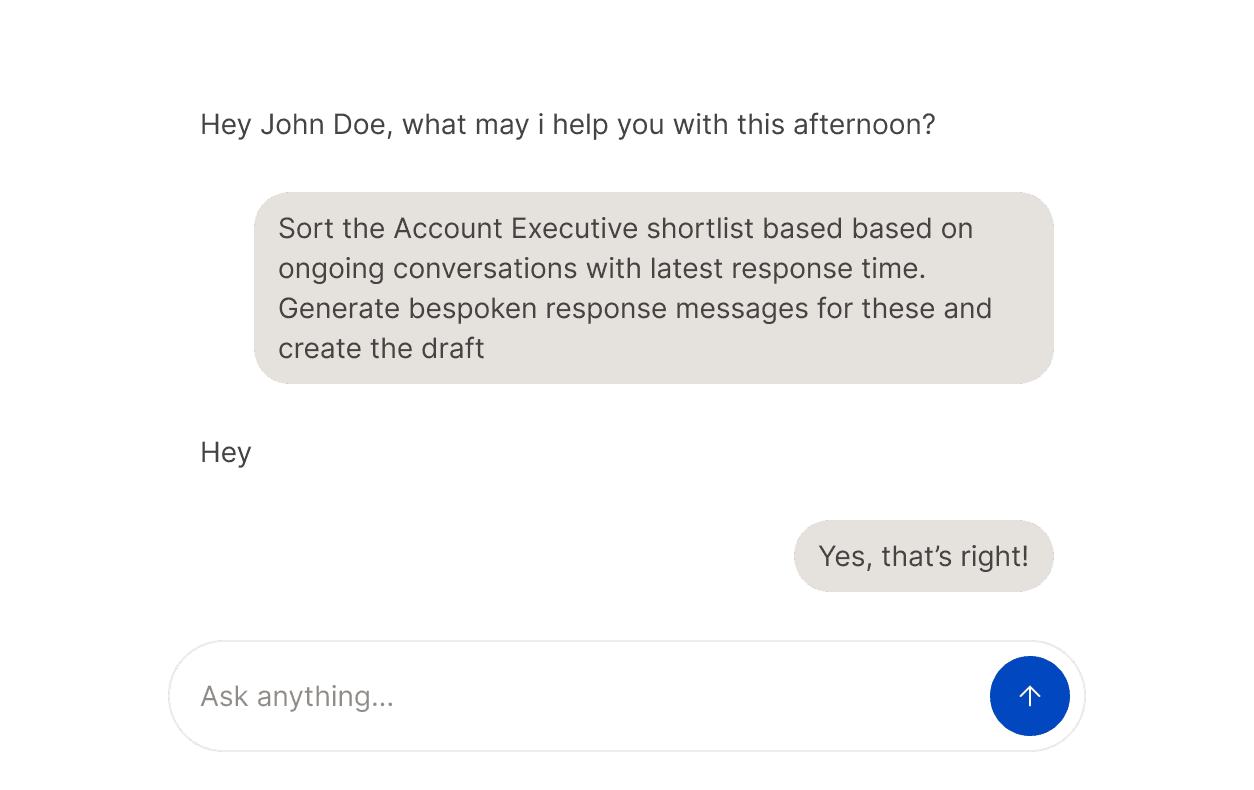 Agent — reasoning chat thread